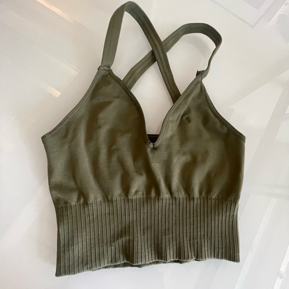 Good Karma Crop Tank, seamless active bra top